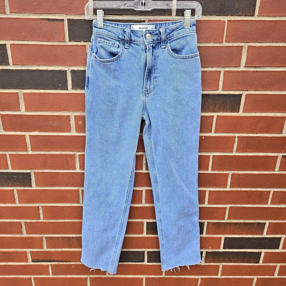 Hollister Jeans Womens 00R Blue Denim Pants Ultra High Rise 90s Straight W24R